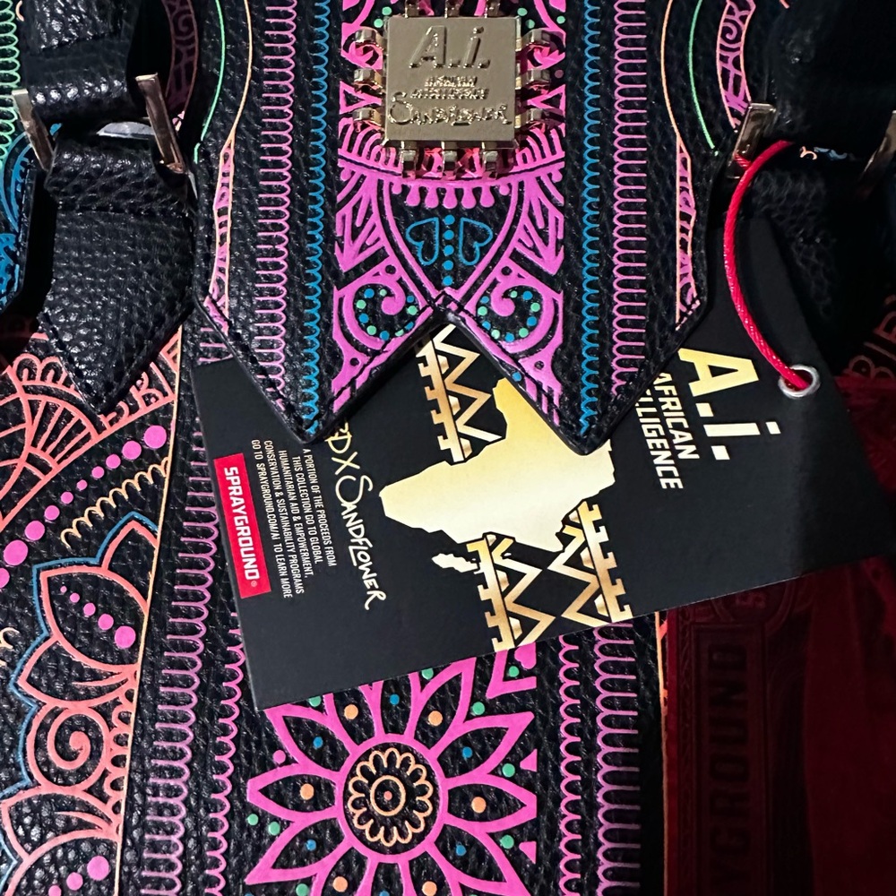 A.I. AFRICAN INTELLIGENCE BY SPRAYGROUND DESIGNED BY SANDFLOWER & DBD.